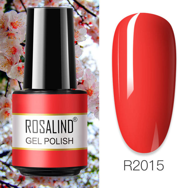 ROSALIND 7ML Vernis Semi Permanent Gel Nail Polish For Nail Soak Off Gel Varnish Design Nail Art Plastic Bottle Gel Polish