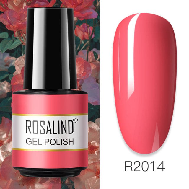 ROSALIND 7ML Vernis Semi Permanent Gel Nail Polish For Nail Soak Off Gel Varnish Design Nail Art Plastic Bottle Gel Polish