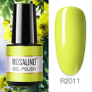 ROSALIND 7ML Vernis Semi Permanent Gel Nail Polish For Nail Soak Off Gel Varnish Design Nail Art Plastic Bottle Gel Polish