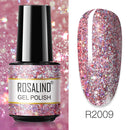 ROSALIND 7ML Vernis Semi Permanent Gel Nail Polish For Nail Soak Off Gel Varnish Design Nail Art Plastic Bottle Gel Polish