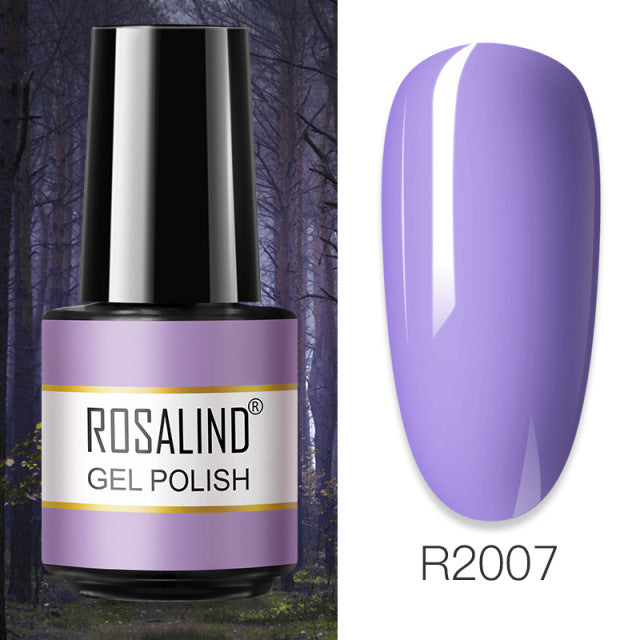 ROSALIND 7ML Vernis Semi Permanent Gel Nail Polish For Nail Soak Off Gel Varnish Design Nail Art Plastic Bottle Gel Polish