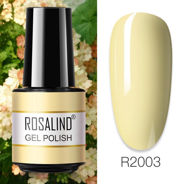 ROSALIND 7ML Vernis Semi Permanent Gel Nail Polish For Nail Soak Off Gel Varnish Design Nail Art Plastic Bottle Gel Polish