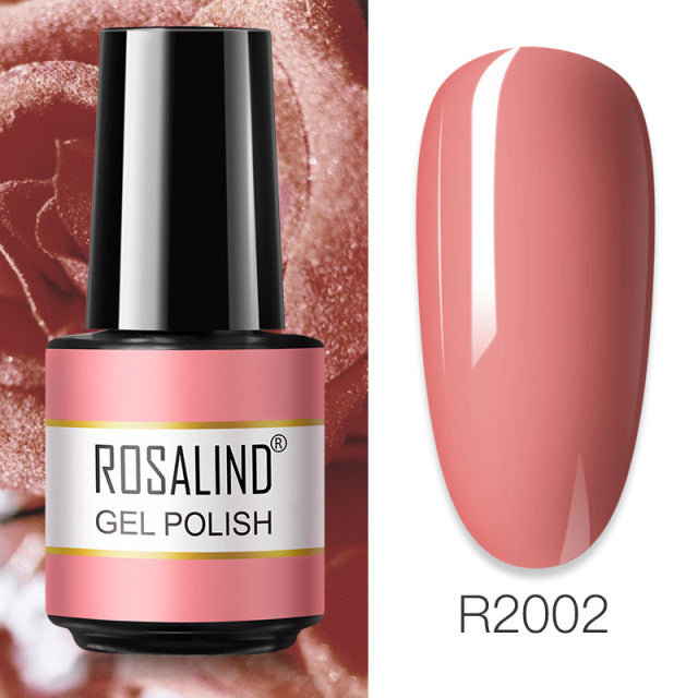 ROSALIND 7ML Vernis Semi Permanent Gel Nail Polish For Nail Soak Off Gel Varnish Design Nail Art Plastic Bottle Gel Polish