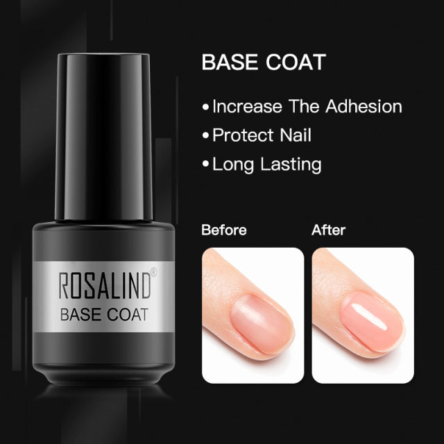 ROSALIND 7ML Vernis Semi Permanent Gel Nail Polish For Nail Soak Off Gel Varnish Design Nail Art Plastic Bottle Gel Polish