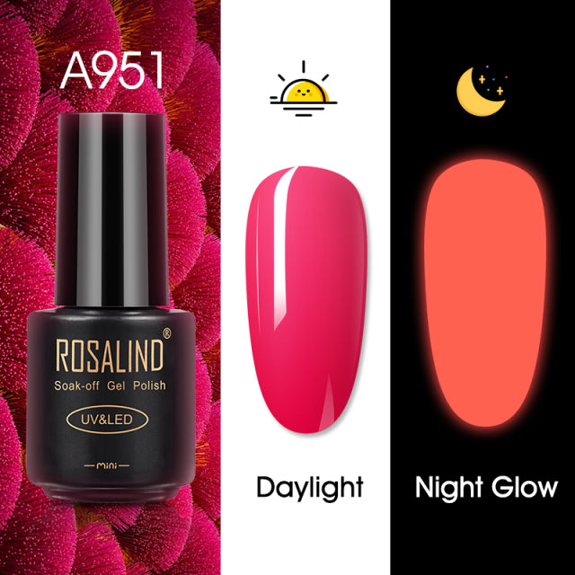 ROSALIND 7ML Vernis Semi Permanent Gel Nail Polish For Nail Soak Off Gel Varnish Design Nail Art Plastic Bottle Gel Polish