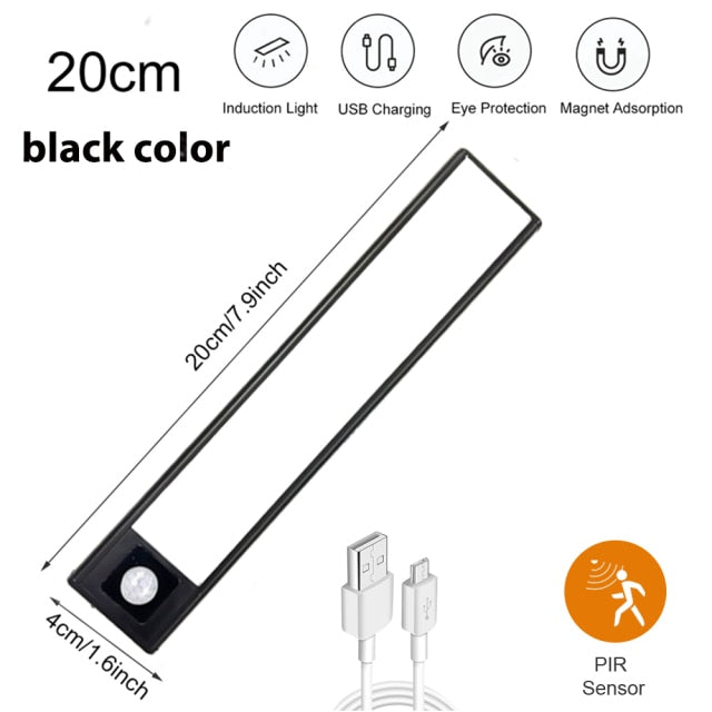 10 20 30 40CM Led Light Under Cabinet Light Motion Sensor night light Closet Light Cabinet Kitchen Lighting Magnetic night light
