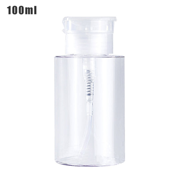 60/120/150/200ml Empty Pump Dispenser Liquid UV Gel Polish Nail Art Polish Clean Acetone Bottle Polish Cleanser Remover Bottle
