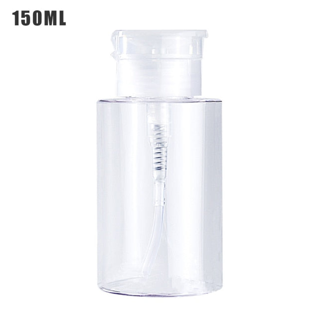 60/120/150/200ml Empty Pump Dispenser Liquid UV Gel Polish Nail Art Polish Clean Acetone Bottle Polish Cleanser Remover Bottle