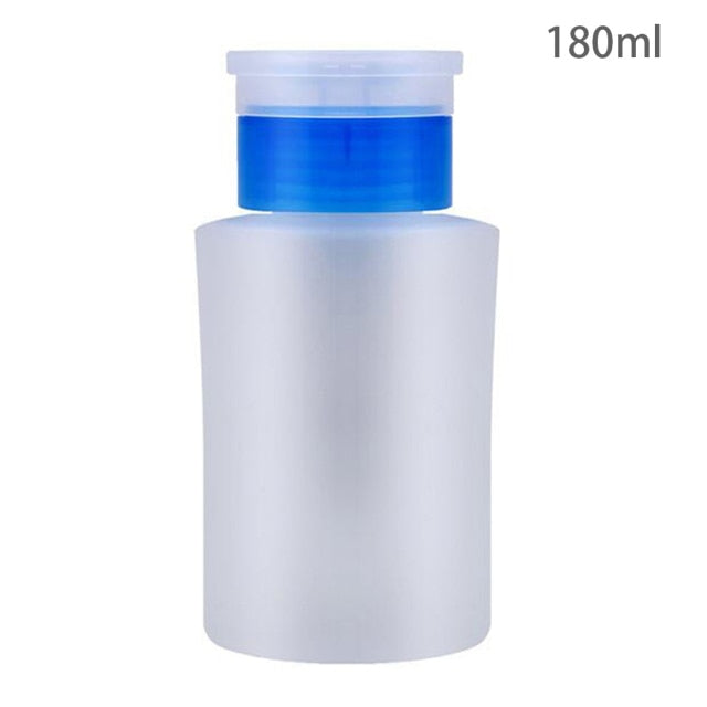 60/120/150/200ml Empty Pump Dispenser Liquid UV Gel Polish Nail Art Polish Clean Acetone Bottle Polish Cleanser Remover Bottle