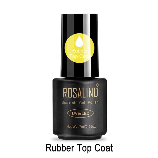 ROSALIND Top And Base Coat Gel Polish Long Lasting Reinforce 7ml Hybrid Varnishes Manicure Nail Gel Lacquer Nail Art Primer