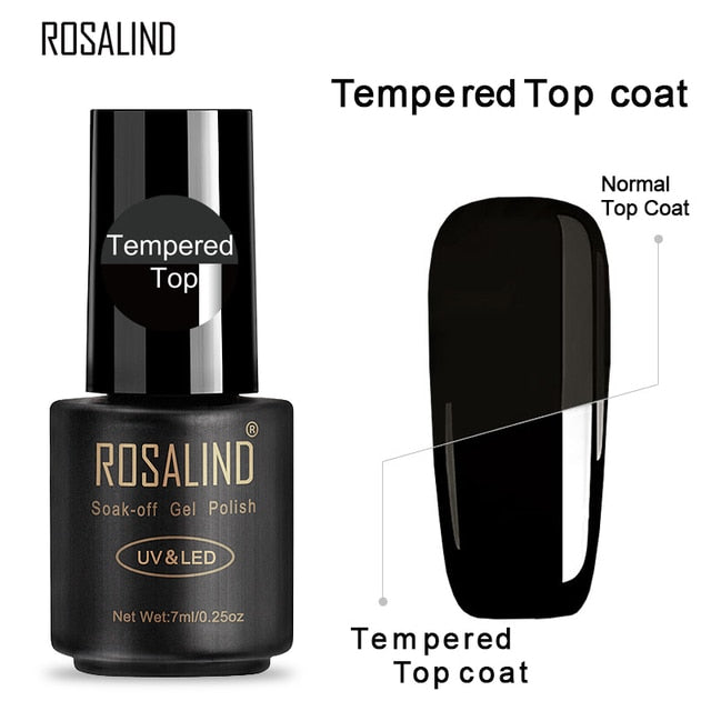 ROSALIND Top And Base Coat Gel Polish Long Lasting Reinforce 7ml Hybrid Varnishes Manicure Nail Gel Lacquer Nail Art Primer