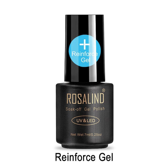 ROSALIND Top And Base Coat Gel Polish Long Lasting Reinforce 7ml Hybrid Varnishes Manicure Nail Gel Lacquer Nail Art Primer