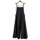 Instylish Women's Oversize Bib Trousers Wide Leg pants Overalls Jumpsuit Romper Summer Trousers with Straps Casual Streetwear
