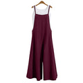 Instylish Women's Oversize Bib Trousers Wide Leg pants Overalls Jumpsuit Romper Summer Trousers with Straps Casual Streetwear