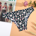 AIJOLEN  Printed Plant Underwear Ice Silk Seamless Panties Female Underpants Briefs Solid Color Women's Underwear Soft Lingerie