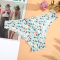 AIJOLEN  Printed Plant Underwear Ice Silk Seamless Panties Female Underpants Briefs Solid Color Women's Underwear Soft Lingerie