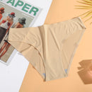 AIJOLEN  Printed Plant Underwear Ice Silk Seamless Panties Female Underpants Briefs Solid Color Women's Underwear Soft Lingerie