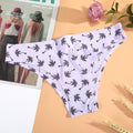 AIJOLEN  Printed Plant Underwear Ice Silk Seamless Panties Female Underpants Briefs Solid Color Women's Underwear Soft Lingerie