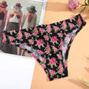 AIJOLEN  Printed Plant Underwear Ice Silk Seamless Panties Female Underpants Briefs Solid Color Women's Underwear Soft Lingerie