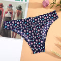 AIJOLEN  Printed Plant Underwear Ice Silk Seamless Panties Female Underpants Briefs Solid Color Women's Underwear Soft Lingerie