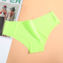 AIJOLEN  Printed Plant Underwear Ice Silk Seamless Panties Female Underpants Briefs Solid Color Women's Underwear Soft Lingerie