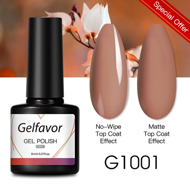 GELFAVOR Gel Nail Polish 8ML Soak Off Nail Gel Polish Varnish For Nails Art Semi Permanent Manicure Varnish Hybrid Nail Gel
