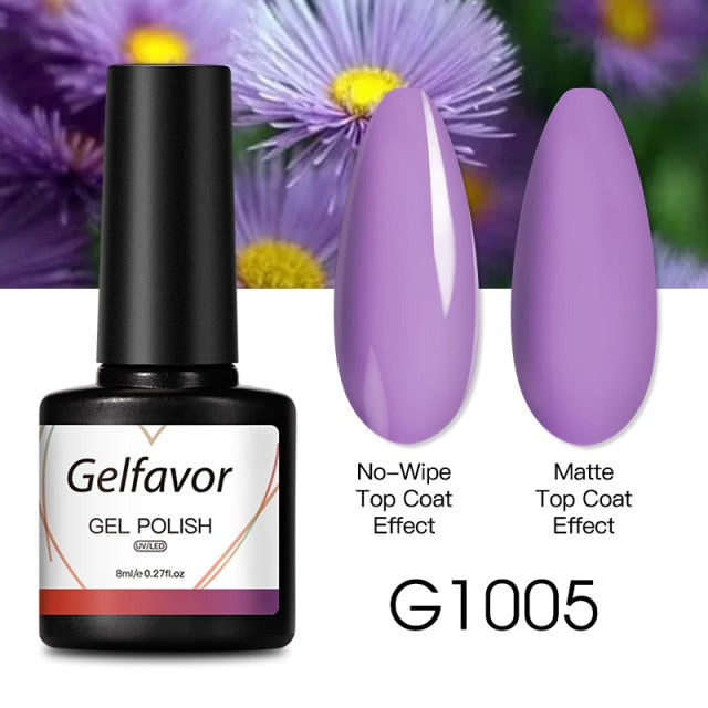 GELFAVOR Gel Nail Polish 8ML Soak Off Nail Gel Polish Varnish For Nails Art Semi Permanent Manicure Varnish Hybrid Nail Gel