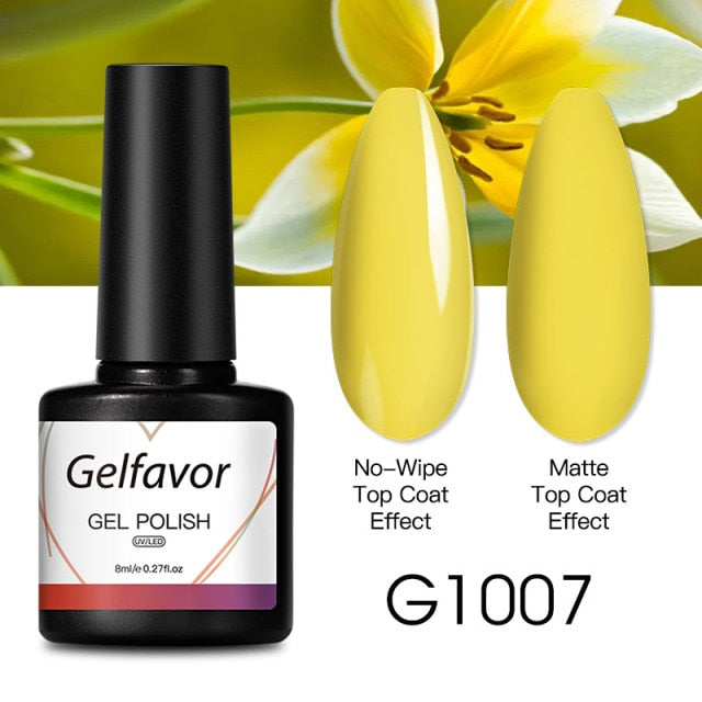 GELFAVOR Gel Nail Polish 8ML Soak Off Nail Gel Polish Varnish For Nails Art Semi Permanent Manicure Varnish Hybrid Nail Gel