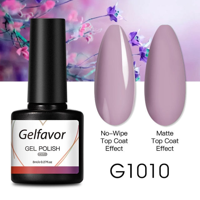 GELFAVOR Gel Nail Polish 8ML Soak Off Nail Gel Polish Varnish For Nails Art Semi Permanent Manicure Varnish Hybrid Nail Gel