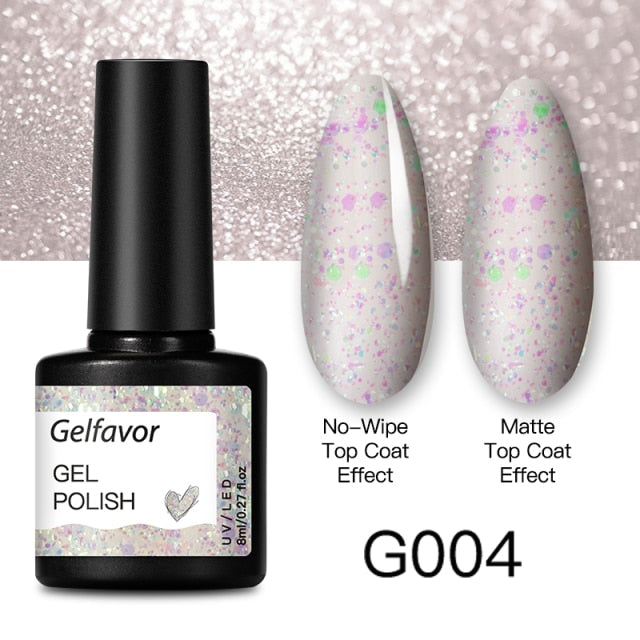 GELFAVOR Gel Nail Polish 8ML Soak Off Nail Gel Polish Varnish For Nails Art Semi Permanent Manicure Varnish Hybrid Nail Gel