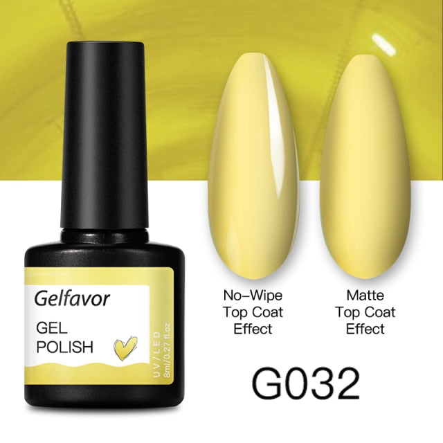 GELFAVOR Gel Nail Polish 8ML Soak Off Nail Gel Polish Varnish For Nails Art Semi Permanent Manicure Varnish Hybrid Nail Gel