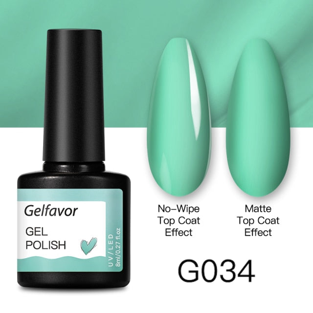 GELFAVOR Gel Nail Polish 8ML Soak Off Nail Gel Polish Varnish For Nails Art Semi Permanent Manicure Varnish Hybrid Nail Gel