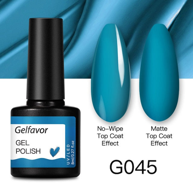 GELFAVOR Gel Nail Polish 8ML Soak Off Nail Gel Polish Varnish For Nails Art Semi Permanent Manicure Varnish Hybrid Nail Gel