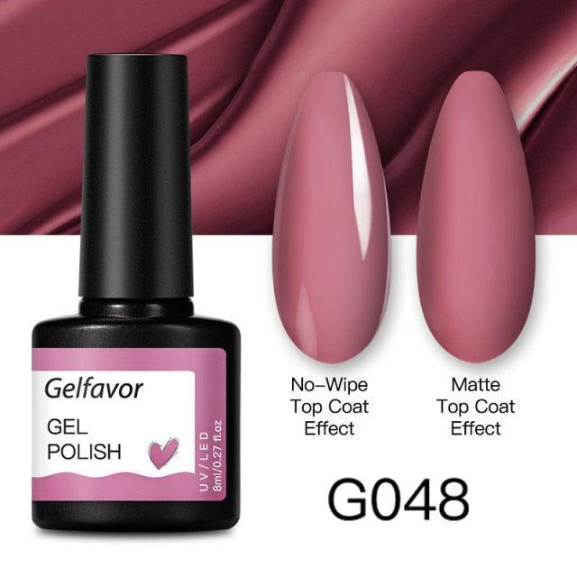 GELFAVOR Gel Nail Polish 8ML Soak Off Nail Gel Polish Varnish For Nails Art Semi Permanent Manicure Varnish Hybrid Nail Gel