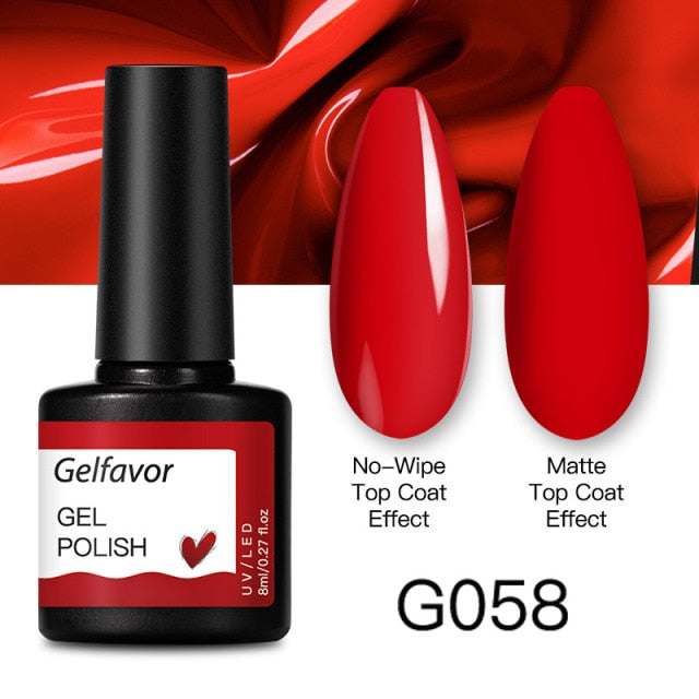 GELFAVOR Gel Nail Polish 8ML Soak Off Nail Gel Polish Varnish For Nails Art Semi Permanent Manicure Varnish Hybrid Nail Gel