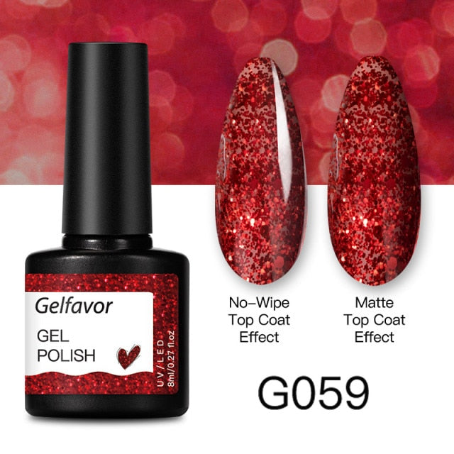GELFAVOR Gel Nail Polish 8ML Soak Off Nail Gel Polish Varnish For Nails Art Semi Permanent Manicure Varnish Hybrid Nail Gel