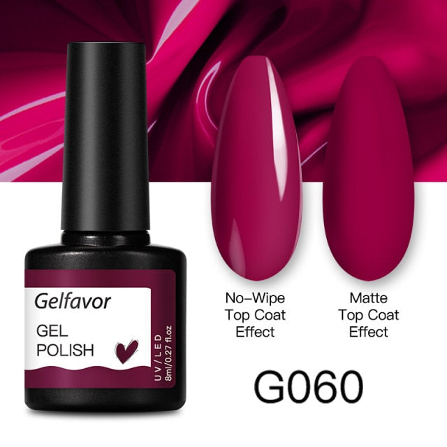 GELFAVOR Gel Nail Polish 8ML Soak Off Nail Gel Polish Varnish For Nails Art Semi Permanent Manicure Varnish Hybrid Nail Gel