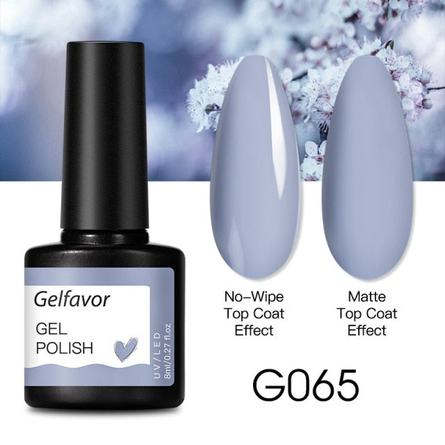 GELFAVOR Gel Nail Polish 8ML Soak Off Nail Gel Polish Varnish For Nails Art Semi Permanent Manicure Varnish Hybrid Nail Gel
