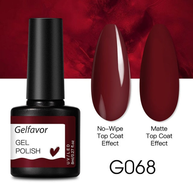 GELFAVOR Gel Nail Polish 8ML Soak Off Nail Gel Polish Varnish For Nails Art Semi Permanent Manicure Varnish Hybrid Nail Gel