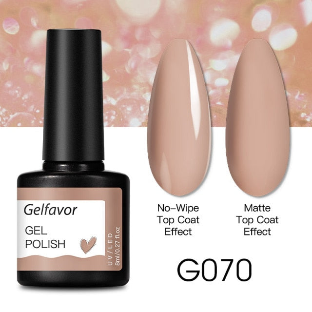 GELFAVOR Gel Nail Polish 8ML Soak Off Nail Gel Polish Varnish For Nails Art Semi Permanent Manicure Varnish Hybrid Nail Gel