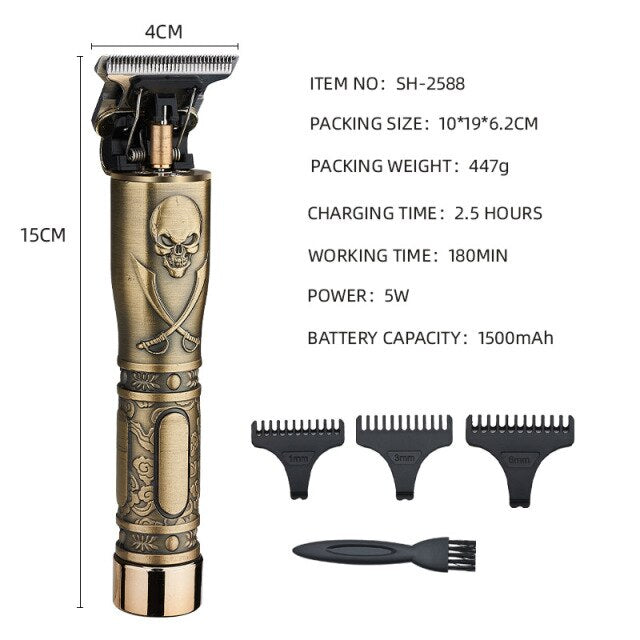 T9 Cordless Hair Clipper Bald Head Electric Hair Trimmer For Men USB Rechargeable Hair Clippers Barber Shaving Cutting Machine