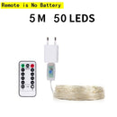 5M-120M LED String Lights Garland Street Fairy Lamps Christmas Led Outdoor Remote For Patio Garden Home Tree Wedding Decoration