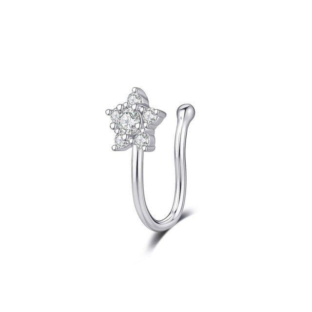 1Pcs C Shaped Fake Nose Ring Hoop Septum Rings Twist U Shape Nose Piercing Fake Piercing Oreja Pircing Jewelry Faux Piercing