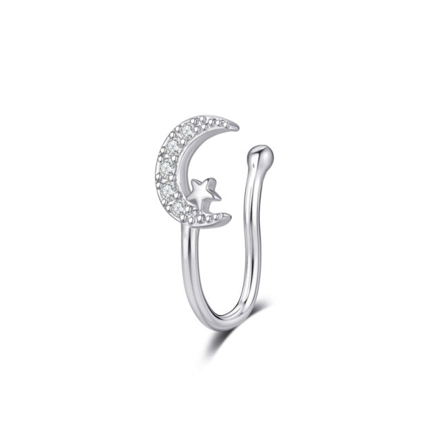 1Pcs C Shaped Fake Nose Ring Hoop Septum Rings Twist U Shape Nose Piercing Fake Piercing Oreja Pircing Jewelry Faux Piercing