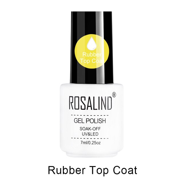 ROSALIND 7ml Matt Top Coat gel Lacquer Long-lasting Soak-off UV LED Gel color Manicure polish for Nail Art gel varnish