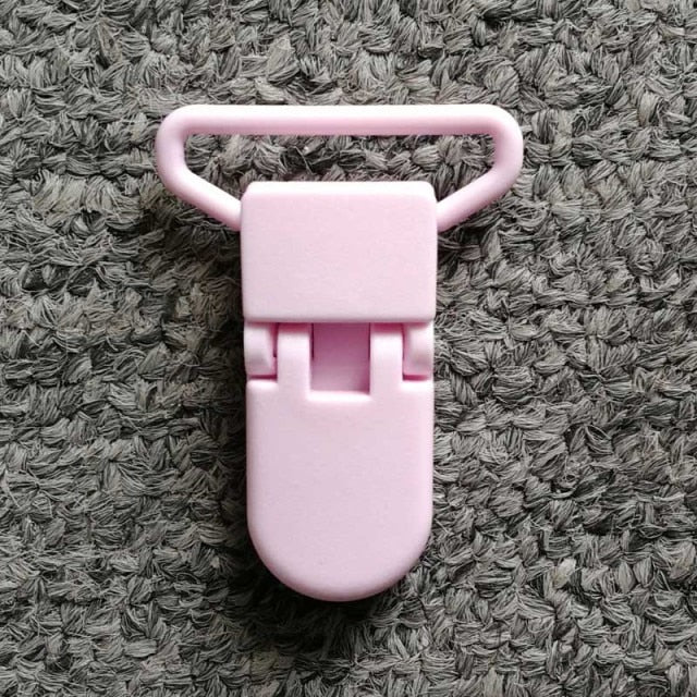 5pcs 25mm Plastic Baby Pacifier Chain Transparent Pacifier Clips Soother Holder For Baby Pacifier Nipples Holder Round Clamp