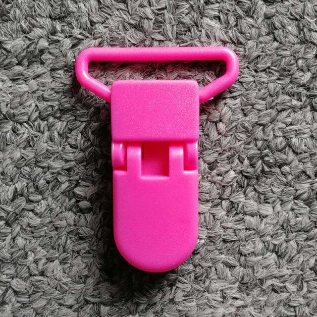 5pcs 25mm Plastic Baby Pacifier Chain Transparent Pacifier Clips Soother Holder For Baby Pacifier Nipples Holder Round Clamp