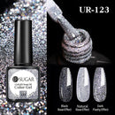UR SUGAR 7.5ml Reflective Glitter Gel Shiny Rose Red Silver UV Gel Nail Polish Soak Off Colorful Gel Nail Art Decoration