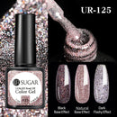 UR SUGAR 7.5ml Reflective Glitter Gel Shiny Rose Red Silver UV Gel Nail Polish Soak Off Colorful Gel Nail Art Decoration