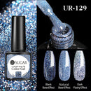 UR SUGAR 7.5ml Reflective Glitter Gel Shiny Rose Red Silver UV Gel Nail Polish Soak Off Colorful Gel Nail Art Decoration